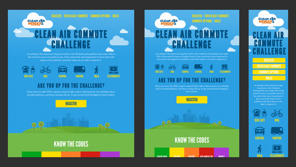 Responsive Design - Clean Air Commute Challenge