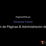 Wordpress tutorial - Creación de paginas y administración menus