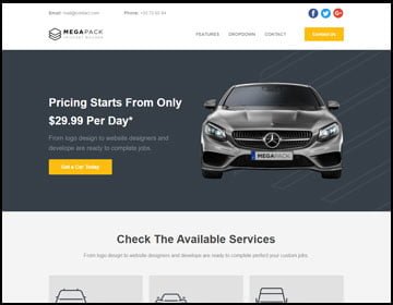 ejemplo de página web de venta de auto