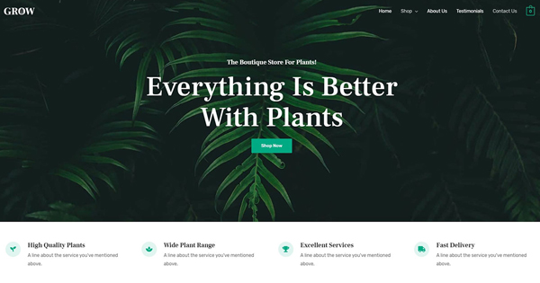 Tienda de plantas Grow